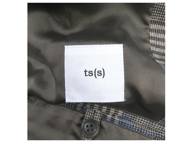 Autre Marque Check Pattern Suit Rayon Polyester Wool Brown - view 9