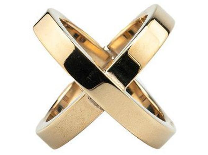 Ring Hermès Anello per sciarpa Hermes Cosmos placcato oro D'oro - vista 3