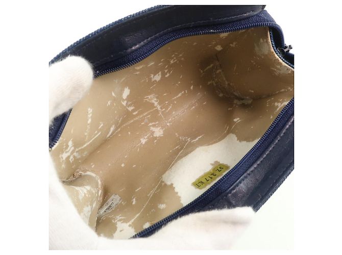 Vanity Pochette cosmetica in denim Chanel Blu - vista 6