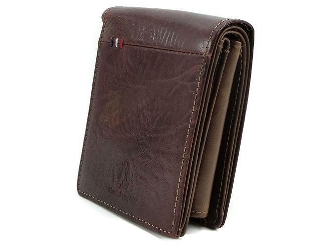 Autre Marque Billetera bifold Hush Puppies de cuero marrón Castaño - vista 2