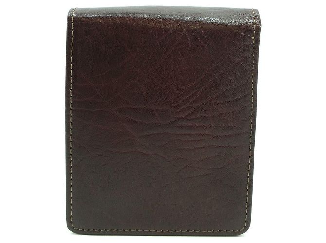 Autre Marque Billetera bifold Hush Puppies de cuero marrón Castaño - vista 3