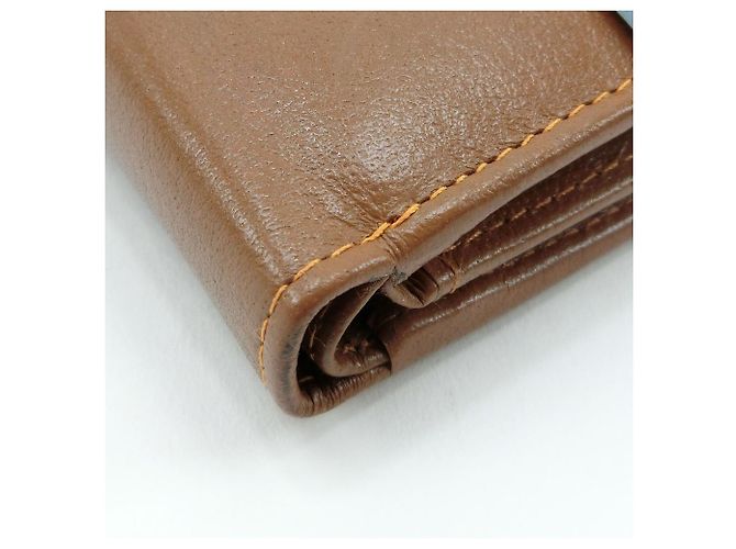 Autre Marque Bifold-Geldbörse aus Büffelleder in Camel Braun - Ansicht 4