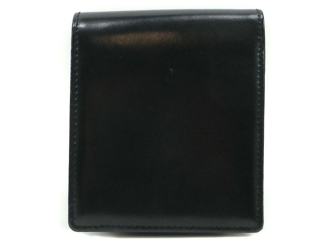 Autre Marque Billetera bifold de cuero italiano negra Negro - vista 3