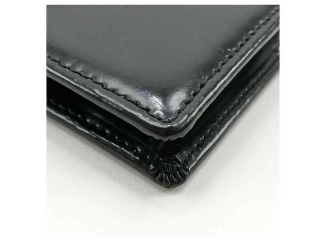 Autre Marque Billetera bifold de cuero italiano negra Negro - vista 5
