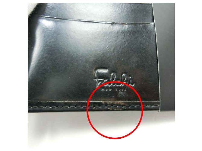 Autre Marque Billetera bifold de cuero italiano negra Negro - vista 7