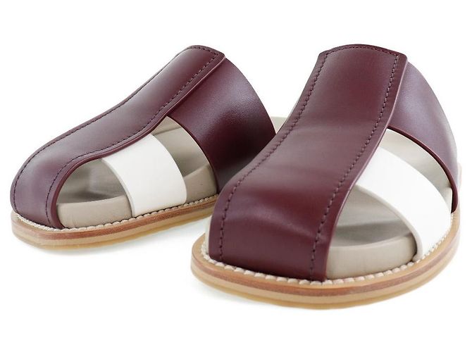 Sandali in pelle Bottega Veneta 565643 Marrone - vista 2