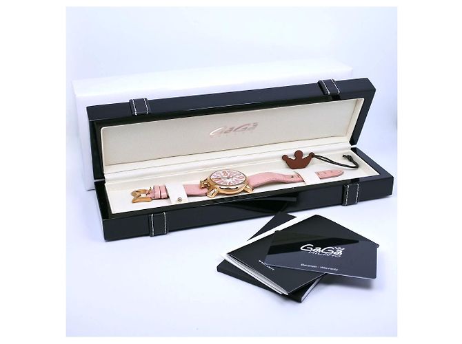 Autre Marque Gaga Milano MANUALE 40 Edelstahl Uhr Pink - Ansicht 10