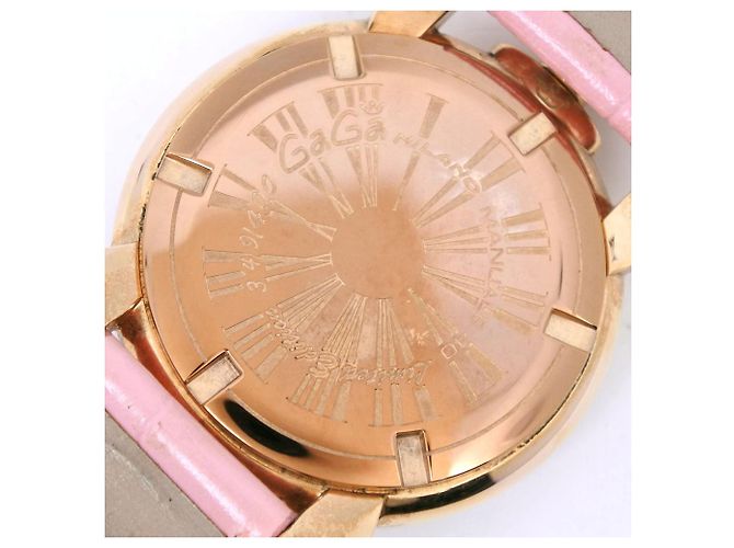Autre Marque Gaga Milano MANUALE 40 Edelstahl Uhr Pink - Ansicht 7