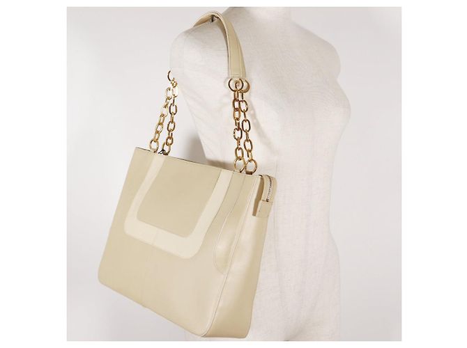 Sac à épaule en chaîne de veau Versace Beige - vue 7