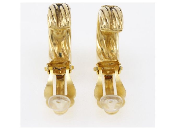 Chanel Coco Mark Earrings Earrings Golden - view 4