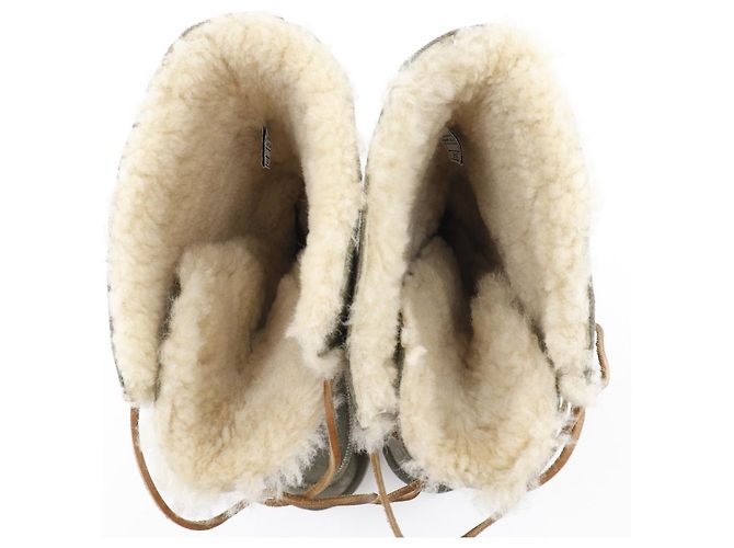 UGG Leder-Schafsleder-Stiefel F3005E Khaki - Ansicht 3