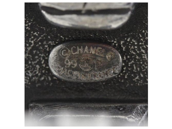 Orecchini in metallo Chanel Coco Mark Argento 99P - vista 8