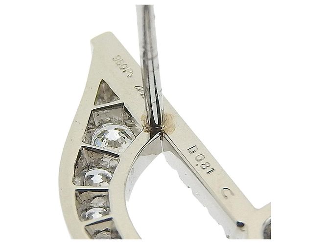Autre Marque Platin-Brosche Pt950 in Form einer Musiknote mit Diamanten Silber - Ansicht 4