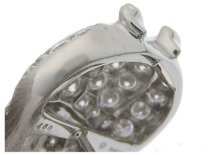 Autre Marque Monnickendam Eulenbrosche K18WG mit Diamant Weiß - Ansicht 3