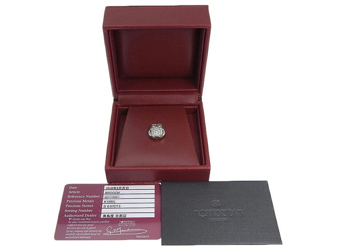 Autre Marque Monnickendam Eulenbrosche K18WG mit Diamant Weiß - Ansicht 6