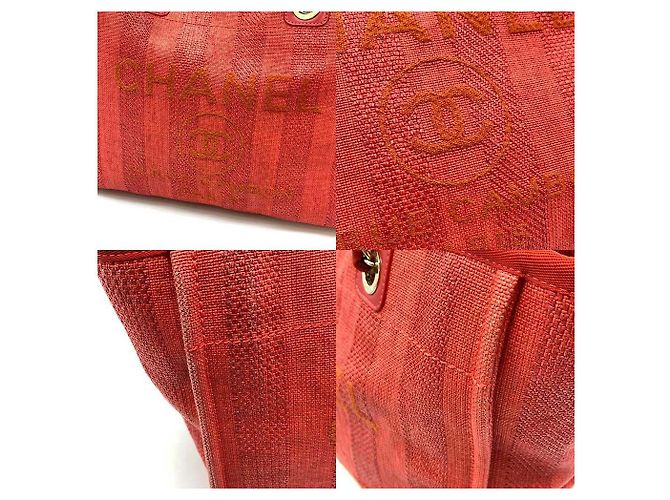 Chanel Deauville Medium Tote Bag Rot - Ansicht 2