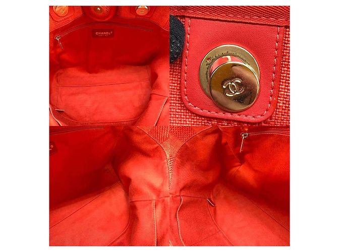 Chanel Deauville Medium Tote Bag Rot - Ansicht 4