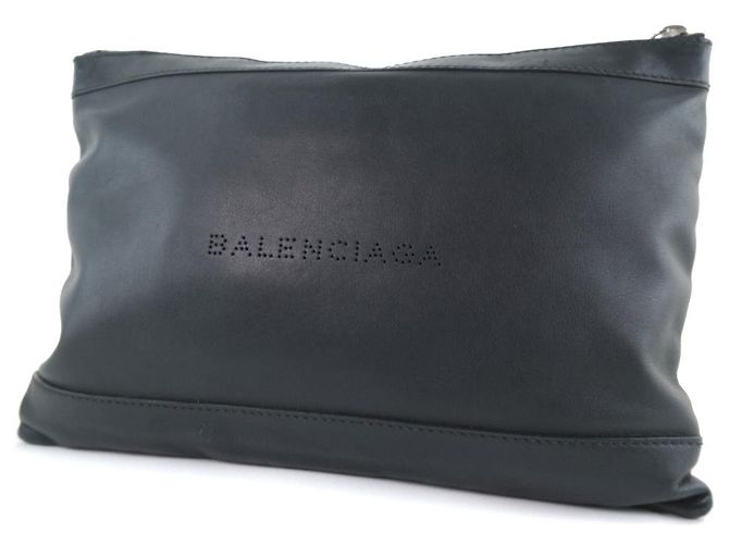 Borsa Clutch Balenciaga Navy Clip M Nero - vista 2