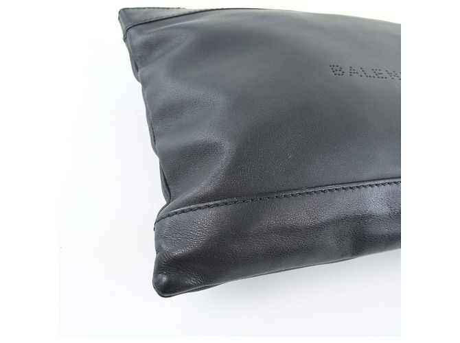 Borsa Clutch Balenciaga Navy Clip M Nero - vista 4