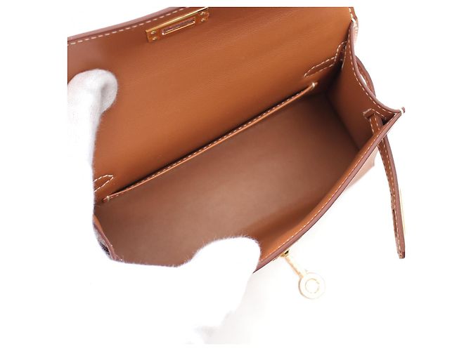 Hermès Hermes Mini Kelly 2 Handbag Brown - view 3