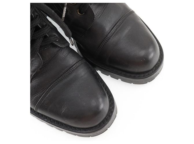 Botas de cuero Chanel negras Negro - vista 4
