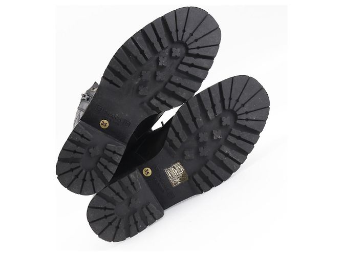 Botas de cuero Chanel negras Negro - vista 5