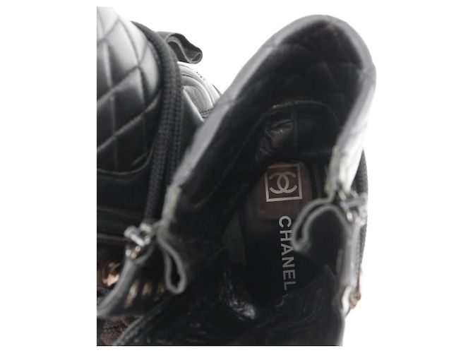 Botas de cuero Chanel negras Negro - vista 6