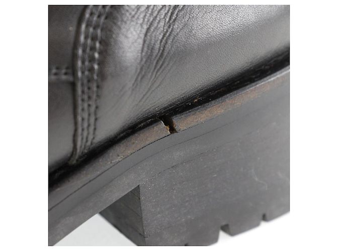 Botas de cuero Chanel negras Negro - vista 9