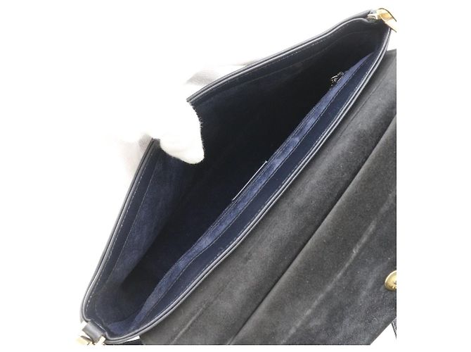 Borsa a spalla 2 in 1 in pelle Gucci Bamboo Nero - vista 6