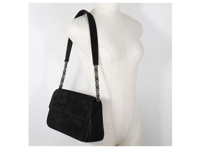 Borsa a spalla in suede Bally nera Nero - vista 8