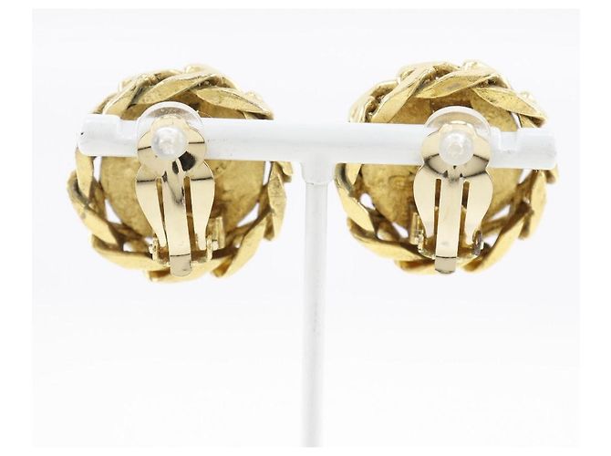 Orecchini Chanel Coco Mark placcati in oro con strass D'oro - vista 3