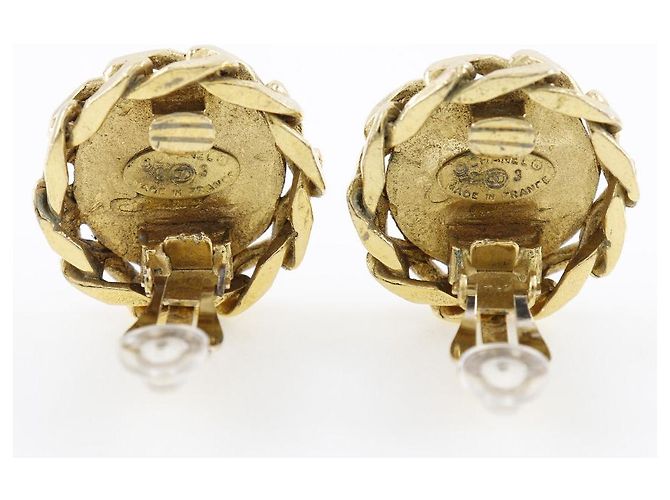 Orecchini Chanel Coco Mark placcati in oro con strass D'oro - vista 4