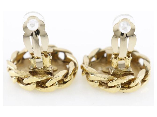 Orecchini Chanel Coco Mark placcati in oro con strass D'oro - vista 5