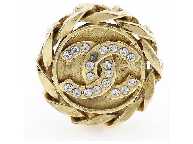 Orecchini Chanel Coco Mark placcati in oro con strass D'oro - vista 6