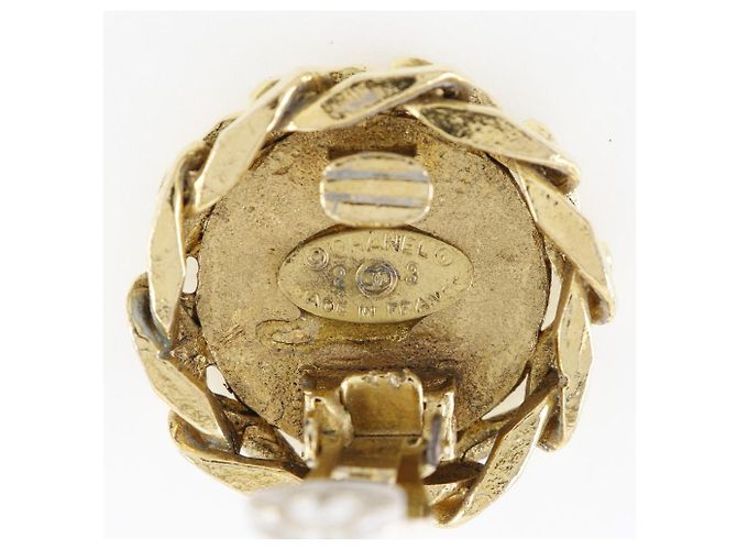 Orecchini Chanel Coco Mark placcati in oro con strass D'oro - vista 7