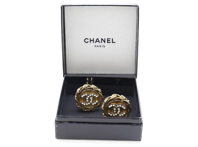 Orecchini Chanel Coco Mark placcati in oro con strass D'oro - vista 8