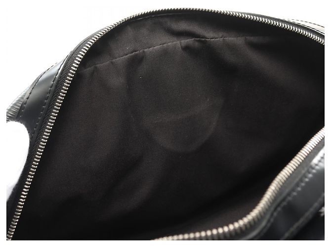Sac à main en cuir noir Louis Vuitton Bowling Montaigne GM M59312 - vue 6