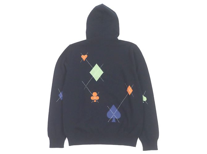 Hermès Sudadera con media cremallera H Logo de cachemira Hermes azul marino - vista 3