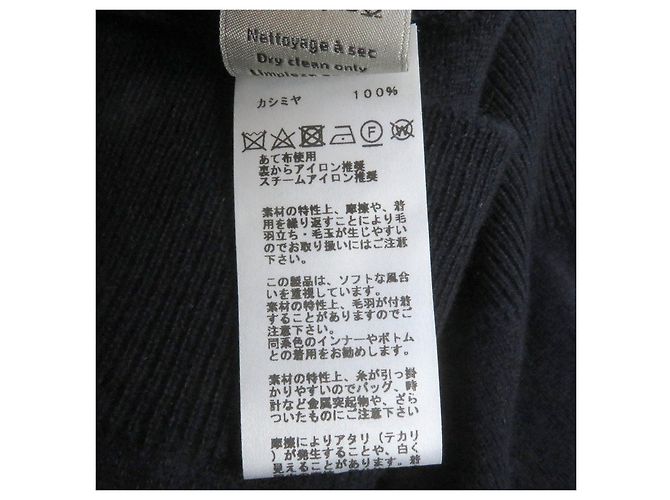 Hermès Sudadera con media cremallera H Logo de cachemira Hermes azul marino - vista 6