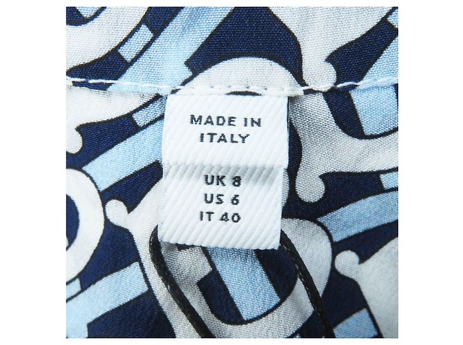 Camicia da pigiama in seta con monogramma e logo Burberry - vista 8