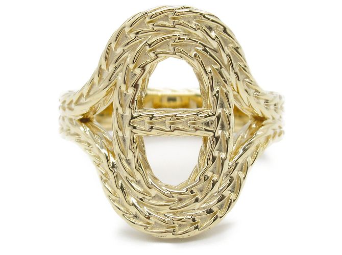 Ring Hermès Anillo Danae Chaine d'Ancre Hermes en oro amarillo K18 Dorado - vista 2