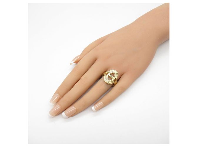 Ring Hermès Anillo Danae Chaine d'Ancre Hermes en oro amarillo K18 Dorado - vista 7