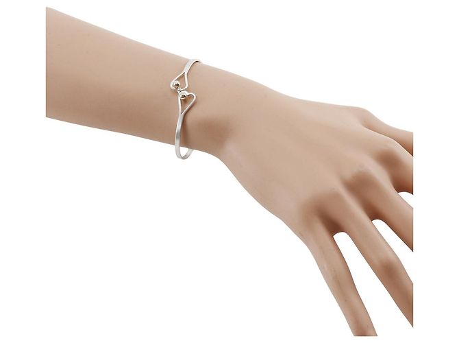 Tiffany & Co Bracciale doppio cuore con gancio e occhiello in argento/oro di Tiffany - vista 2