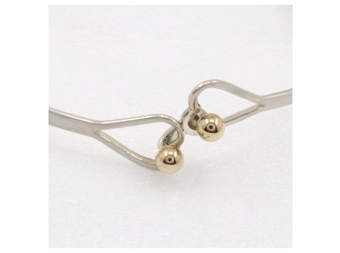 Tiffany & Co Bracciale doppio cuore con gancio e occhiello in argento/oro di Tiffany - vista 7