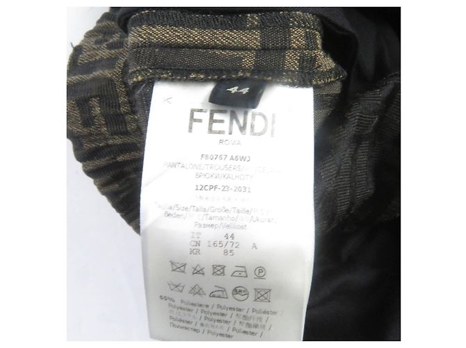 Traje Fendi FF Logo Estampado Zucca Marrón 44 Castaño - vista 11