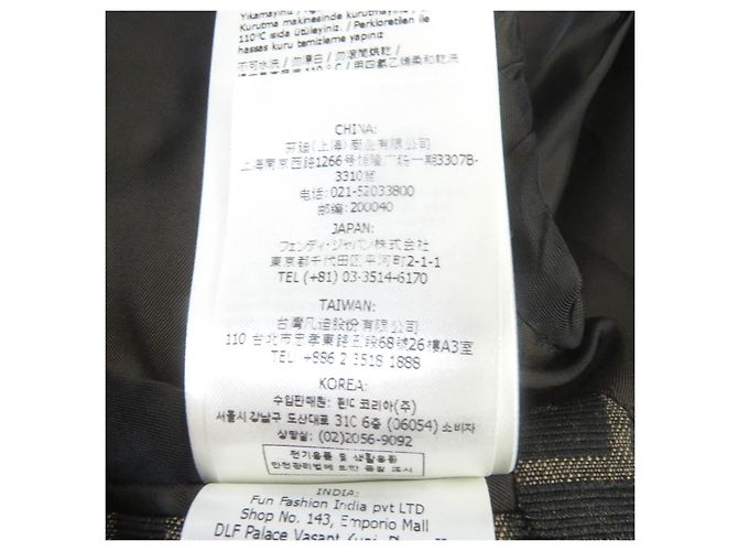 Traje Fendi FF Logo Estampado Zucca Marrón 44 Castaño - vista 12