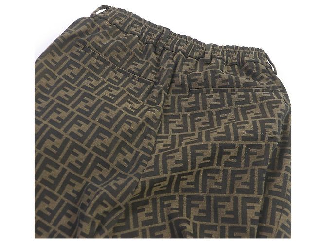 Traje Fendi FF Logo Estampado Zucca Marrón 44 Castaño - vista 6