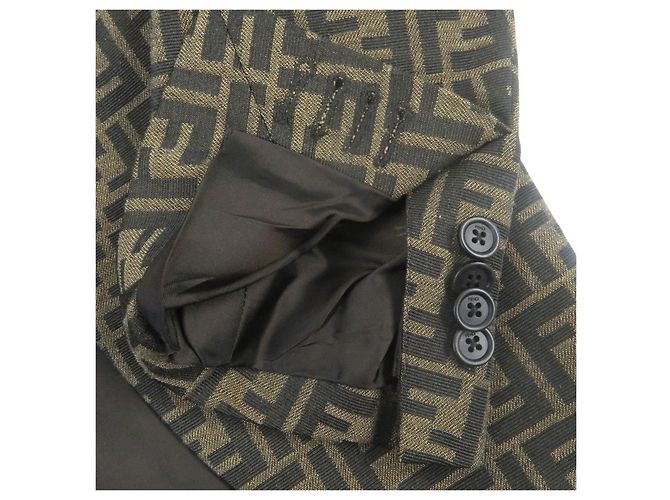 Traje Fendi FF Logo Estampado Zucca Marrón 44 Castaño - vista 8