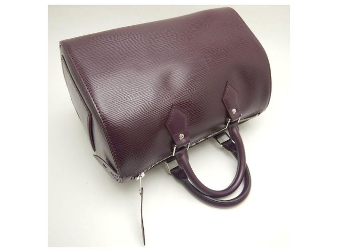 Sac à main Louis Vuitton Epi Speedy 25 Violet - vue 3