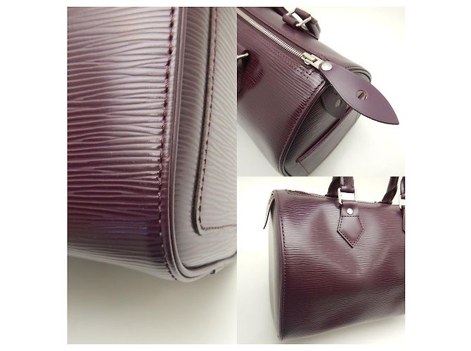 Sac à main Louis Vuitton Epi Speedy 25 Violet - vue 7